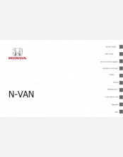 HONDA N-VAN 2020 2021& 2022 OWNERS MANUAL